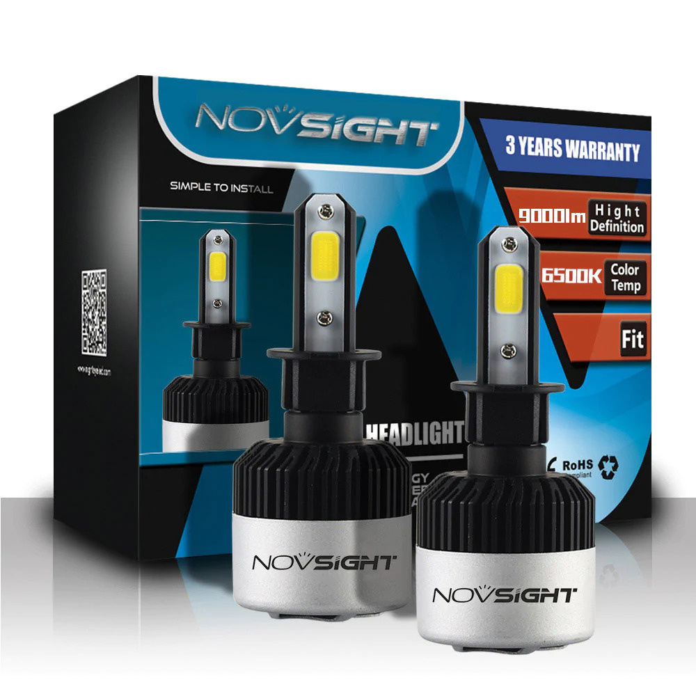 Nighteye/Novsight LED Car Headlights 100W 9000LM 6500K 2Pcs